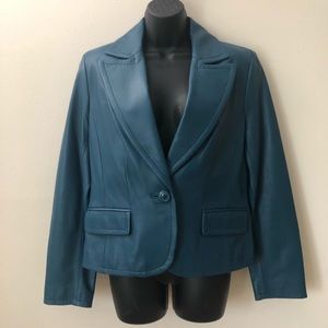 Kate Hill Turquoise Leather Jacket